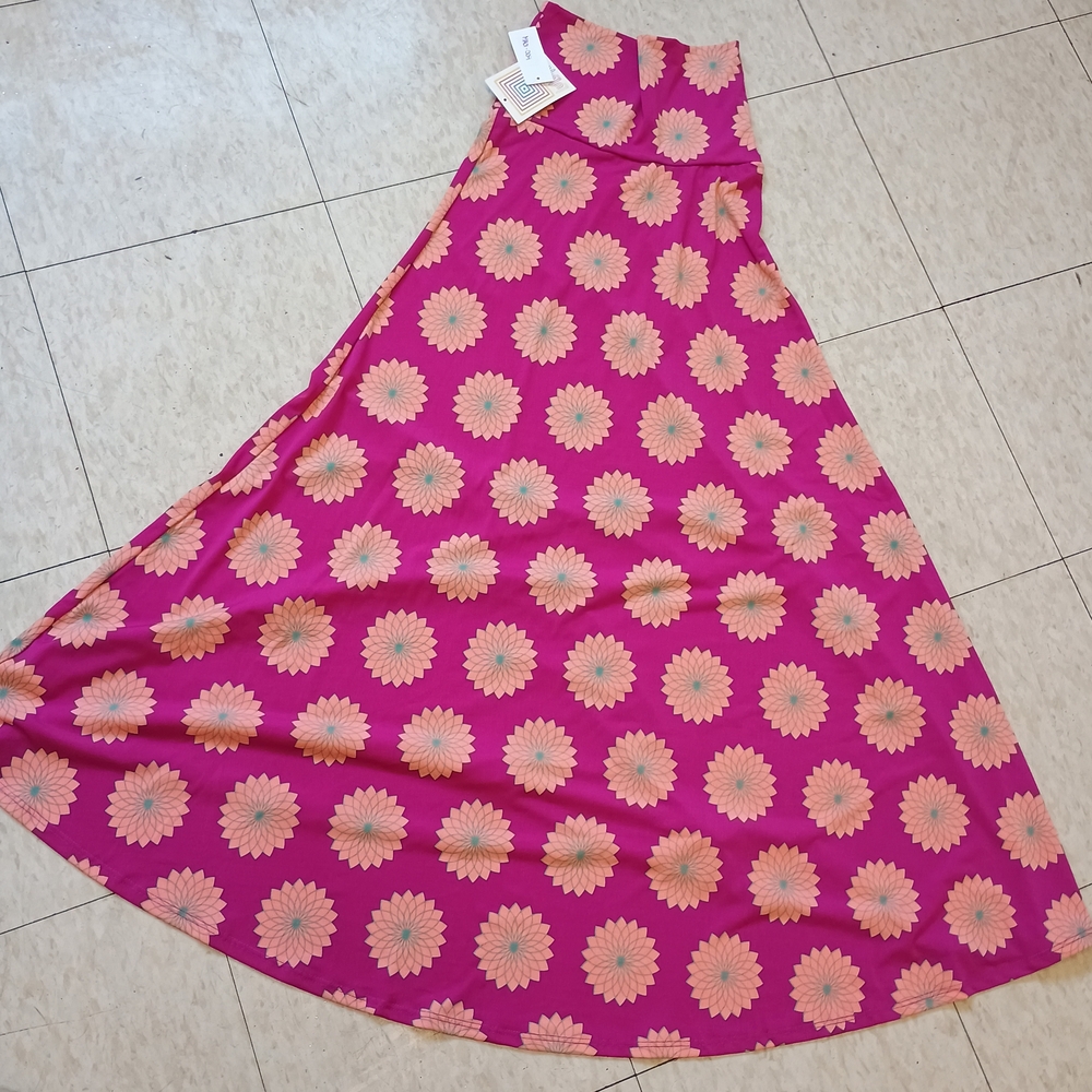 NWT XXS LuLaRoe maxi skirt/dress, floral dress, preppy core